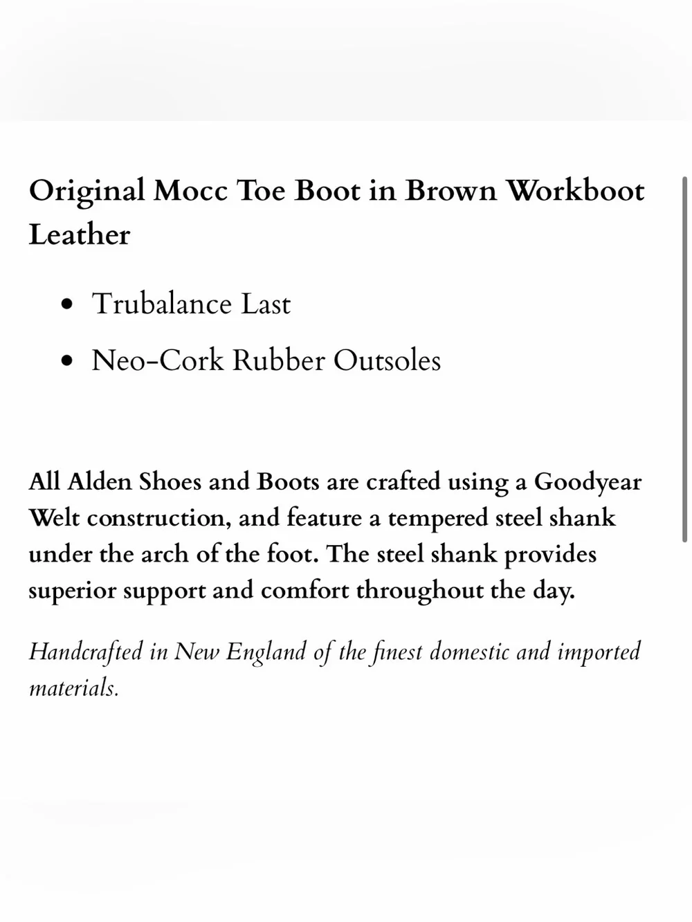 NWOT Alden Mocc Toe Workboot 405